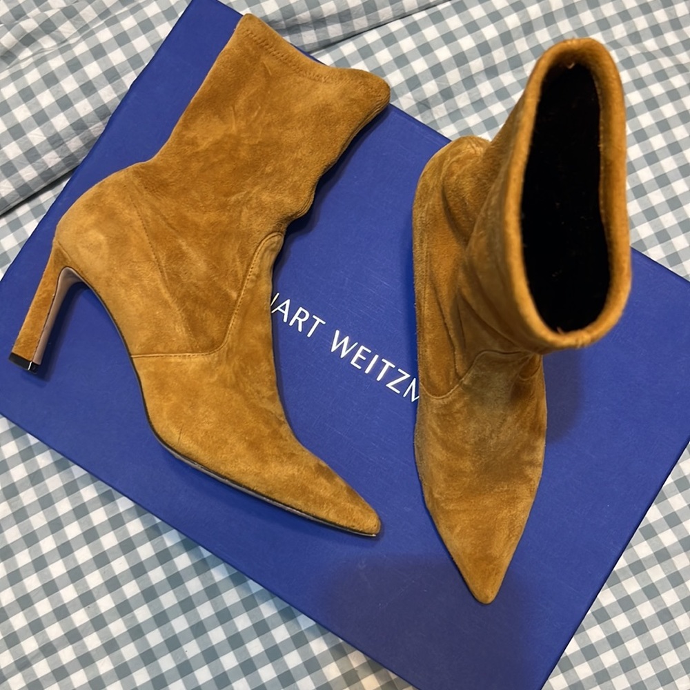 Stuart Weitzman suede booties